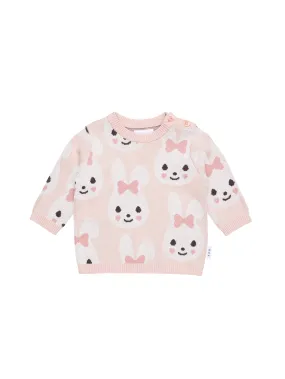 Huxbaby Rose Bunny Knit Jumper