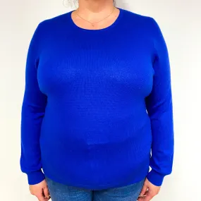 Indigo Blue Cashmere Crew Neck Jumper Extra Large