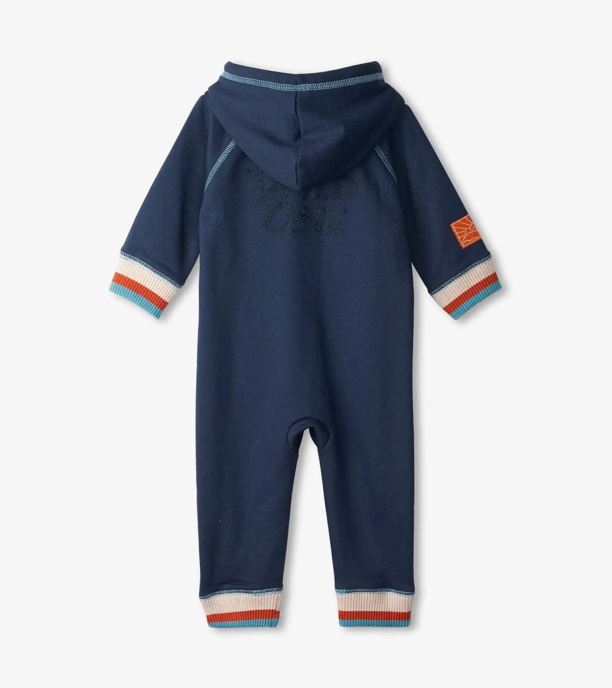 Indigo Melange Baby Hooded Romper | Hatley