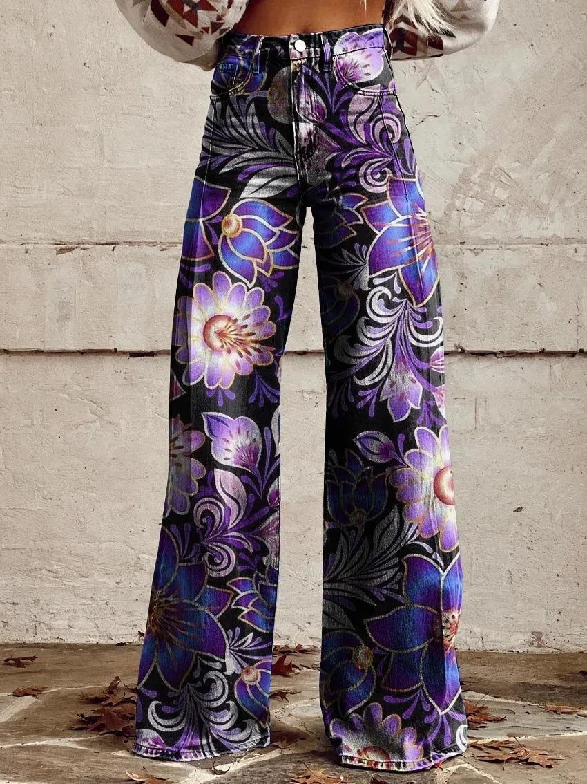 Jessica - High-Waisted Flared Wide-Leg Trousers