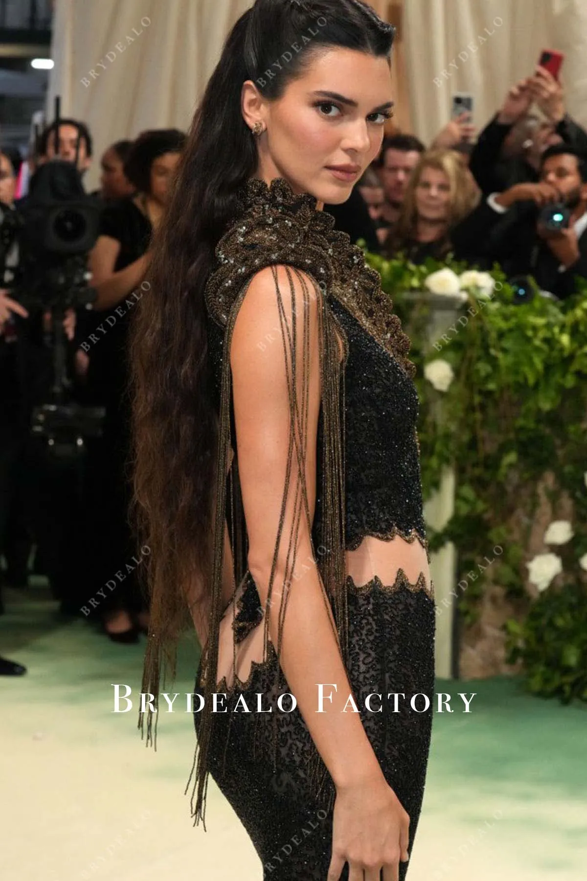 Kendall Jenner Black Fit And Flare 2024 Met Gala Dress