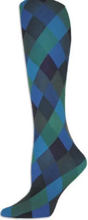 Large/Tall Blue Harlequin Tights