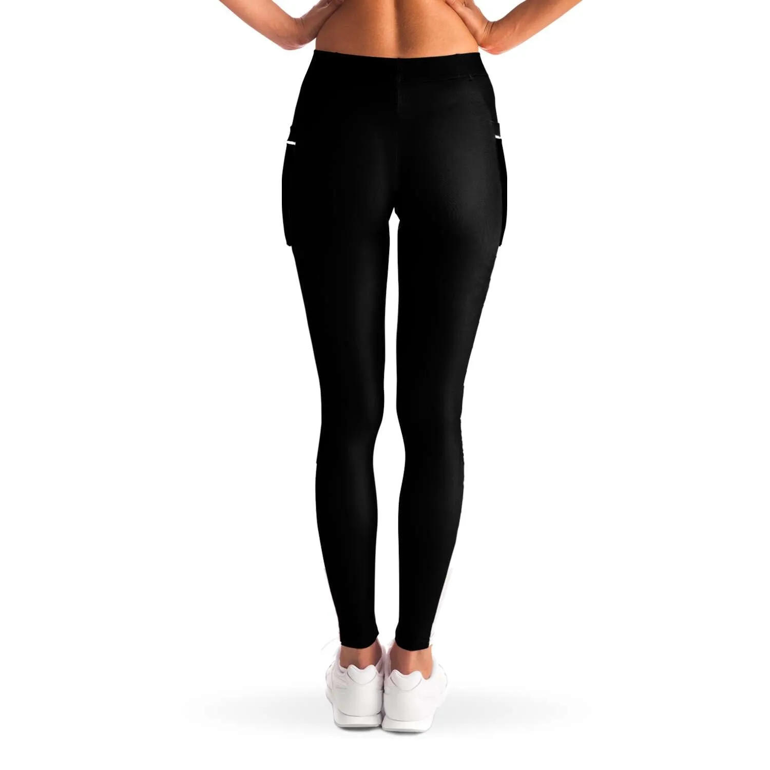 Lean Into Your Fear Mesh Panel Side Pockets Leggings (FWS)
