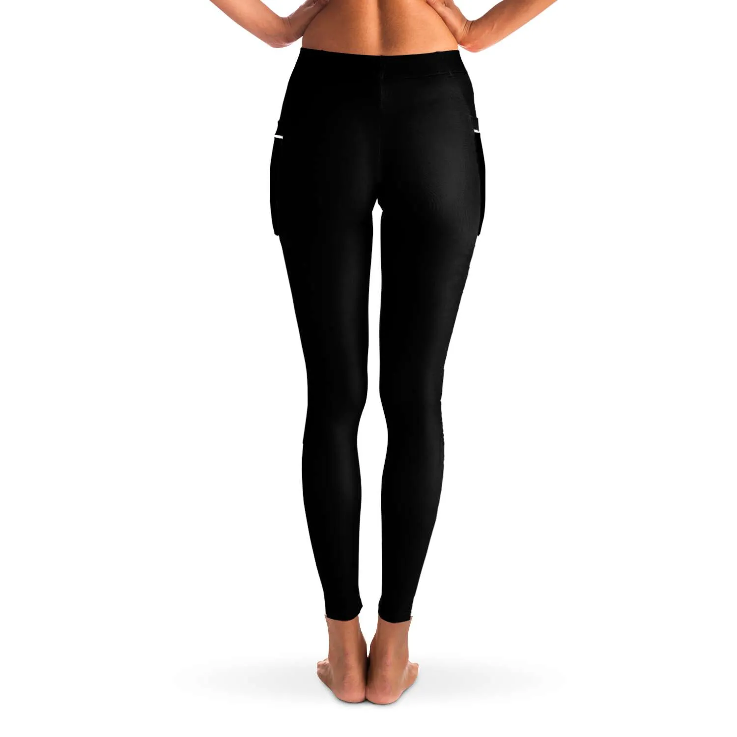 Lean Into Your Fear Mesh Panel Side Pockets Leggings (FWS)