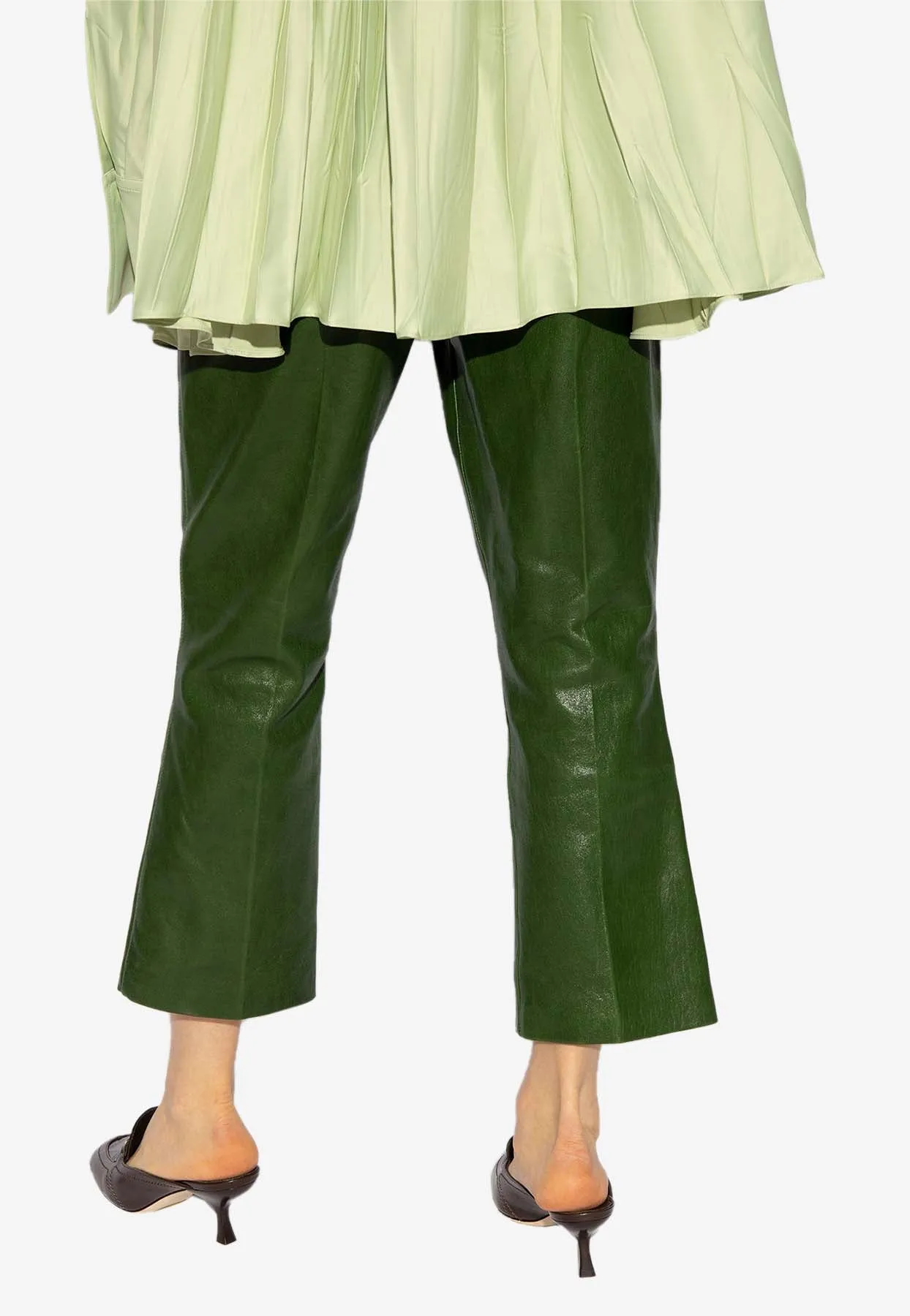 Leather Cropped Pants