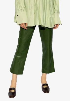 Leather Cropped Pants