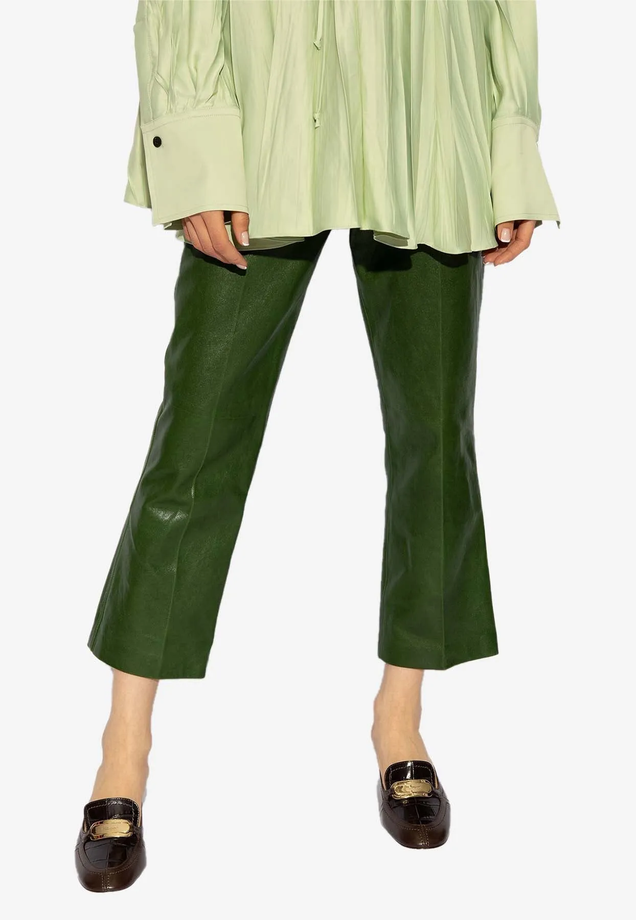 Leather Cropped Pants
