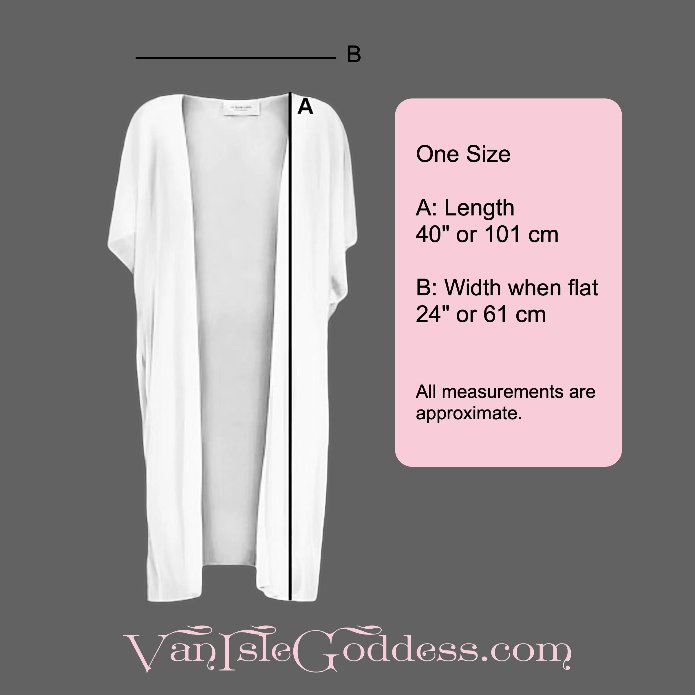 Light Language Parksville Beach Short Sleeve Kimono Wrap