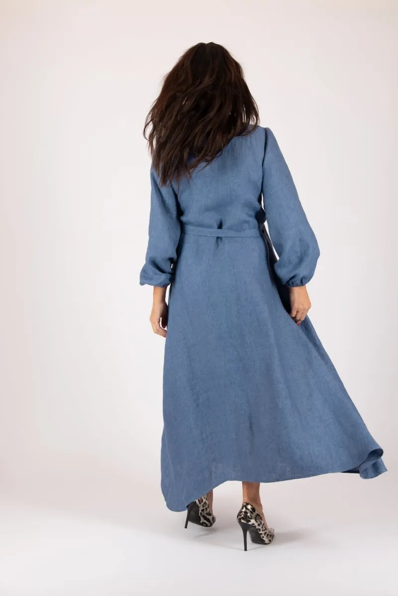 Linen Wrap Dress NAPOLI