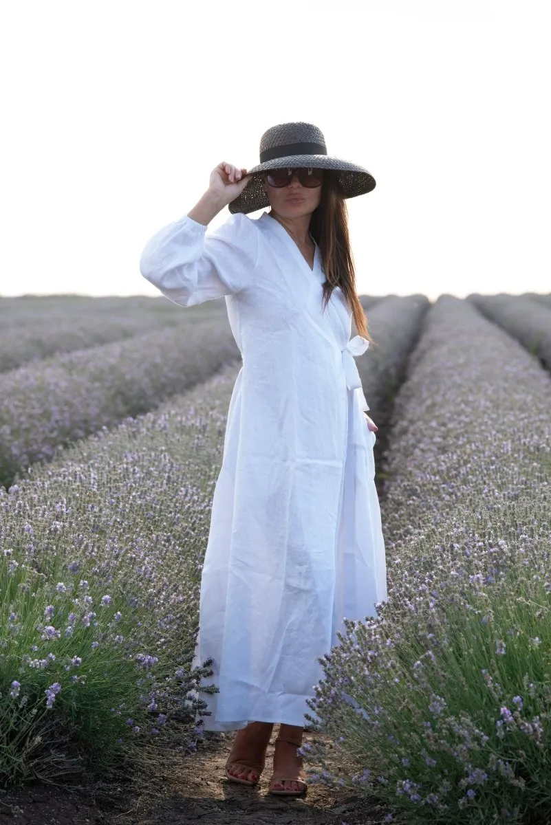 Linen Wrap Dress NAPOLI