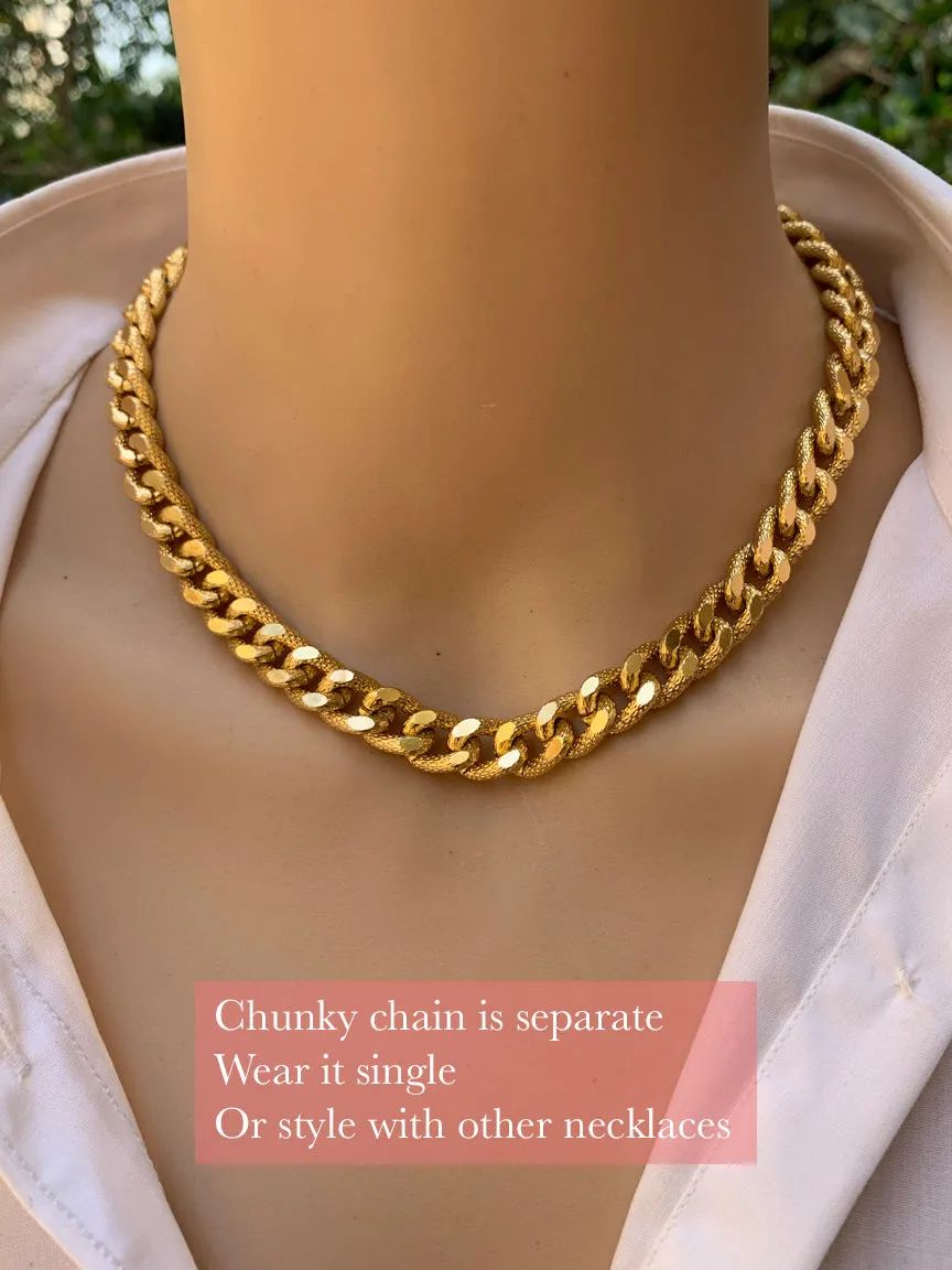 Lock Layered Necklace Set