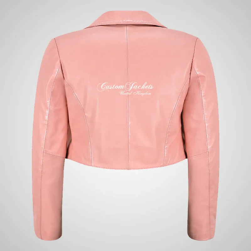 LUISA Ladies Leather Bolero Jacket Short Fitted Jacket