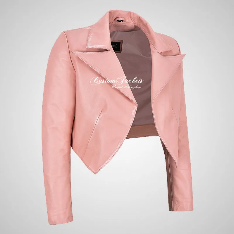 LUISA Ladies Leather Bolero Jacket Short Fitted Jacket