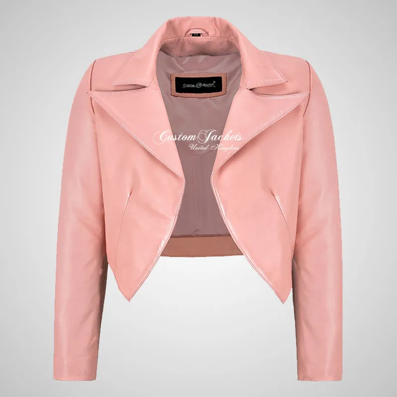 LUISA Ladies Leather Bolero Jacket Short Fitted Jacket