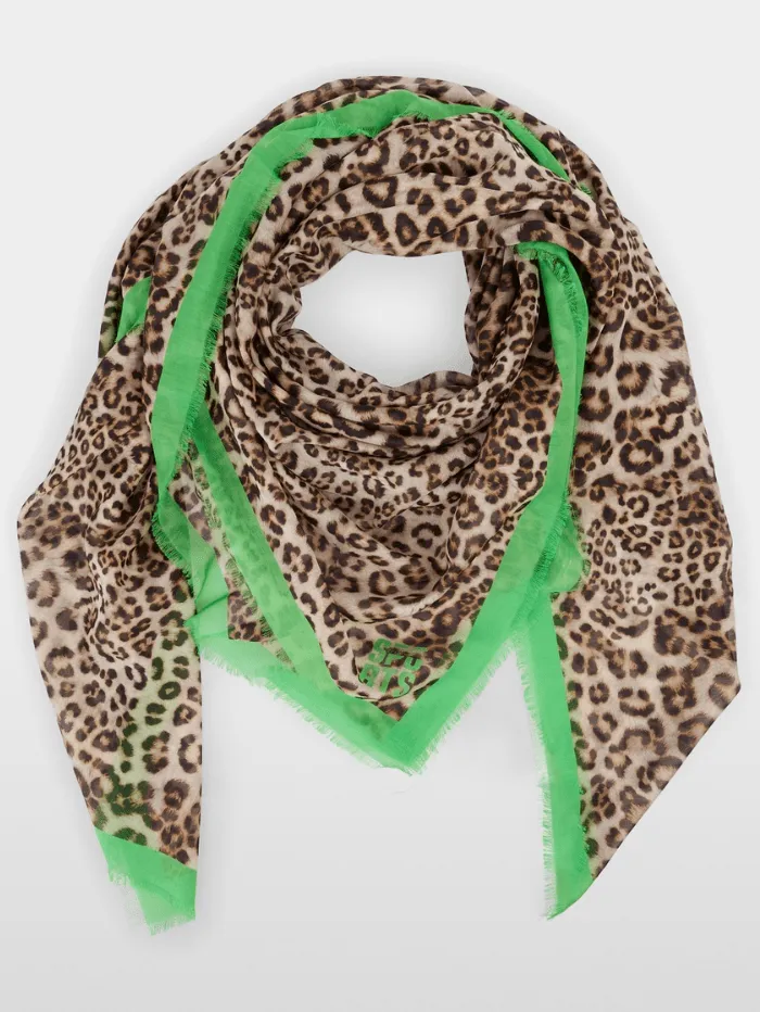 Marc Cain Sports Lightweight Scarf With Leopard Print YS B1.09 Z13 COL 617