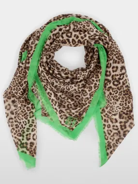 Marc Cain Sports Lightweight Scarf With Leopard Print YS B1.09 Z13 COL 617