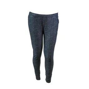 Michael Kors Women's Petite Snake Print Leggings Black Size Large