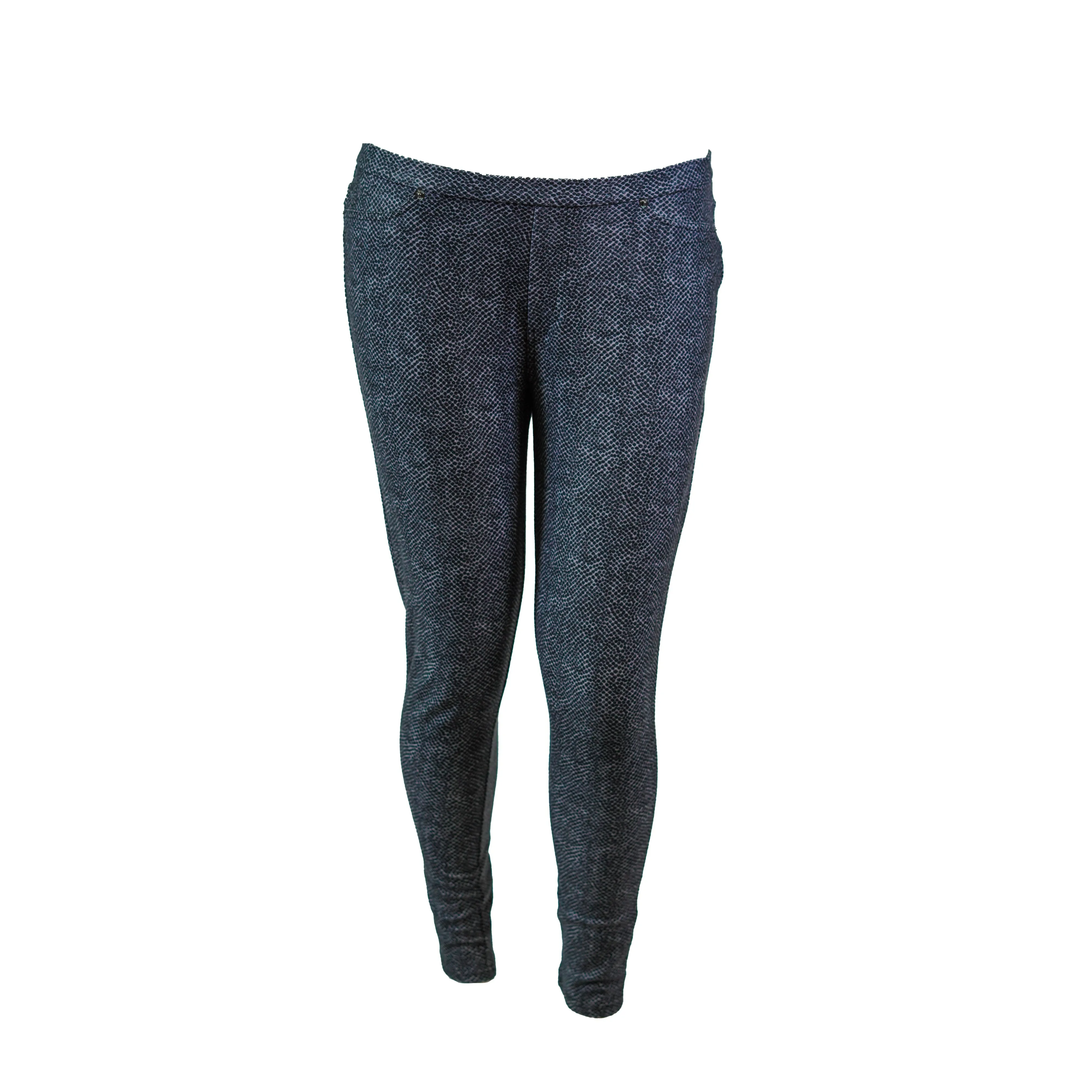 Michael Kors Women's Petite Snake Print Leggings Black Size Large