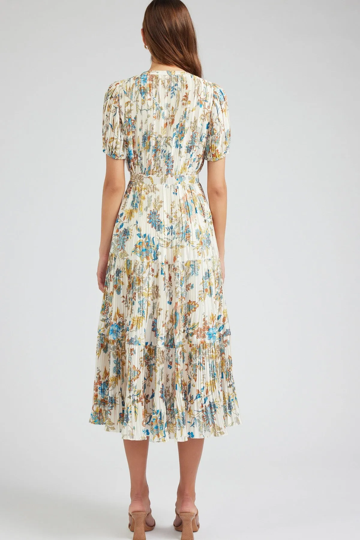 Millefleur Pleated Maxi Dress