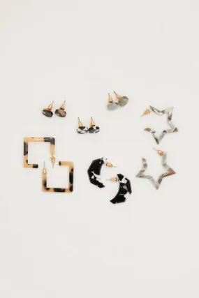 Multi 6 Pack Resin Earrings