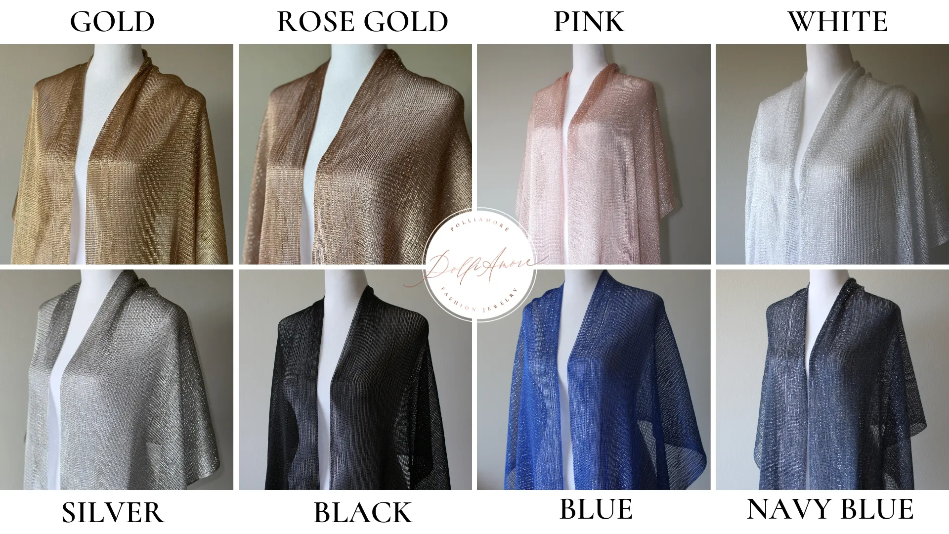 Navy Blue Glitter Shawl