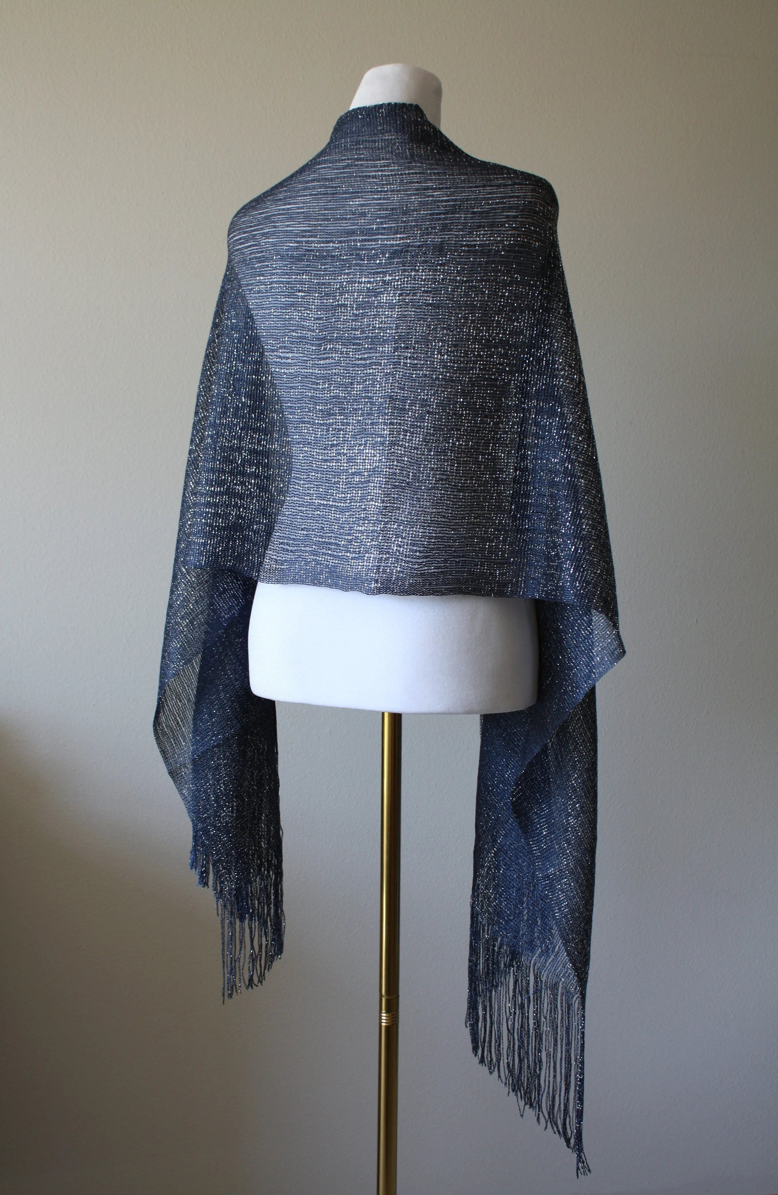 Navy Blue Glitter Shawl