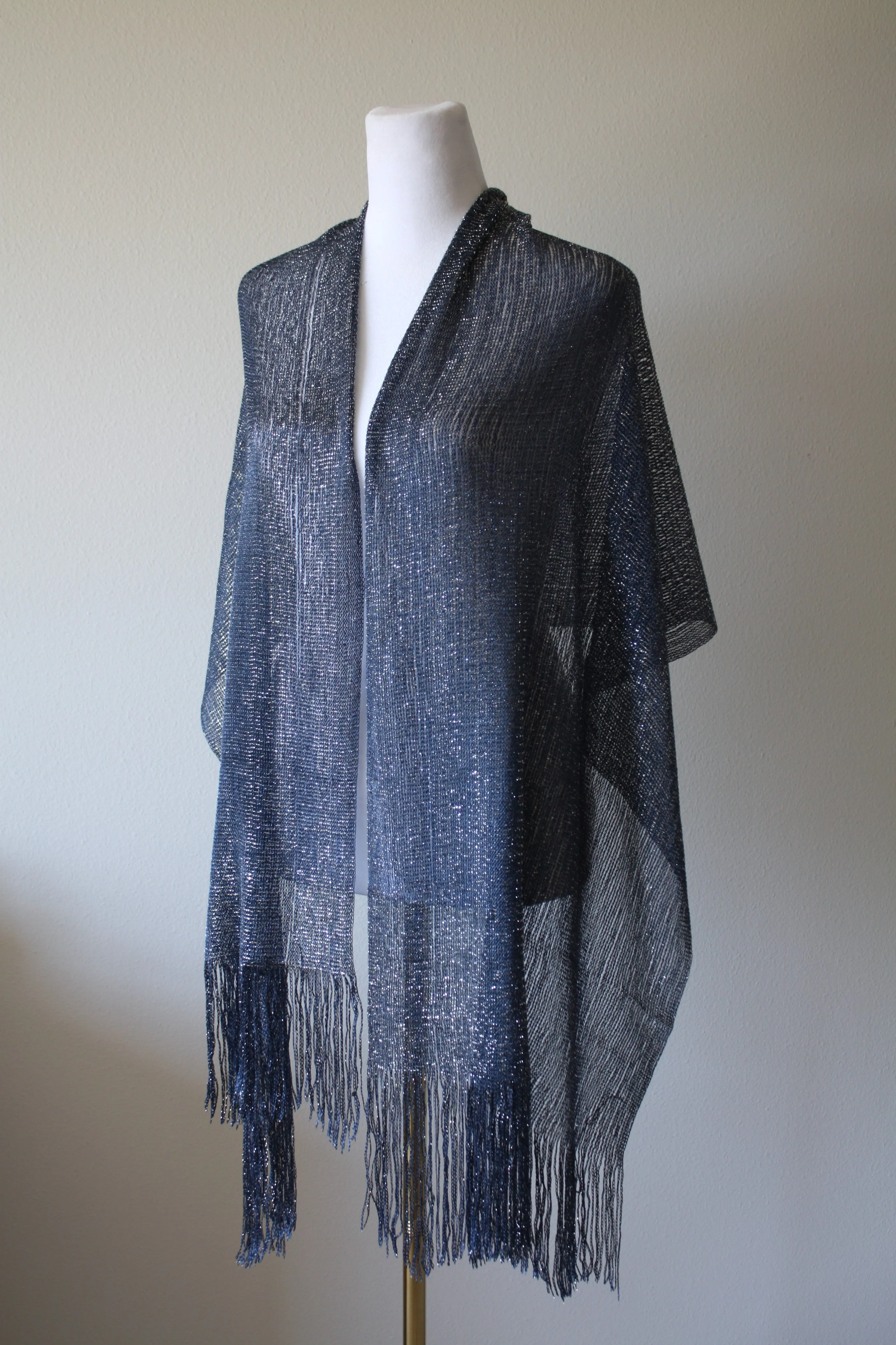 Navy Blue Glitter Shawl