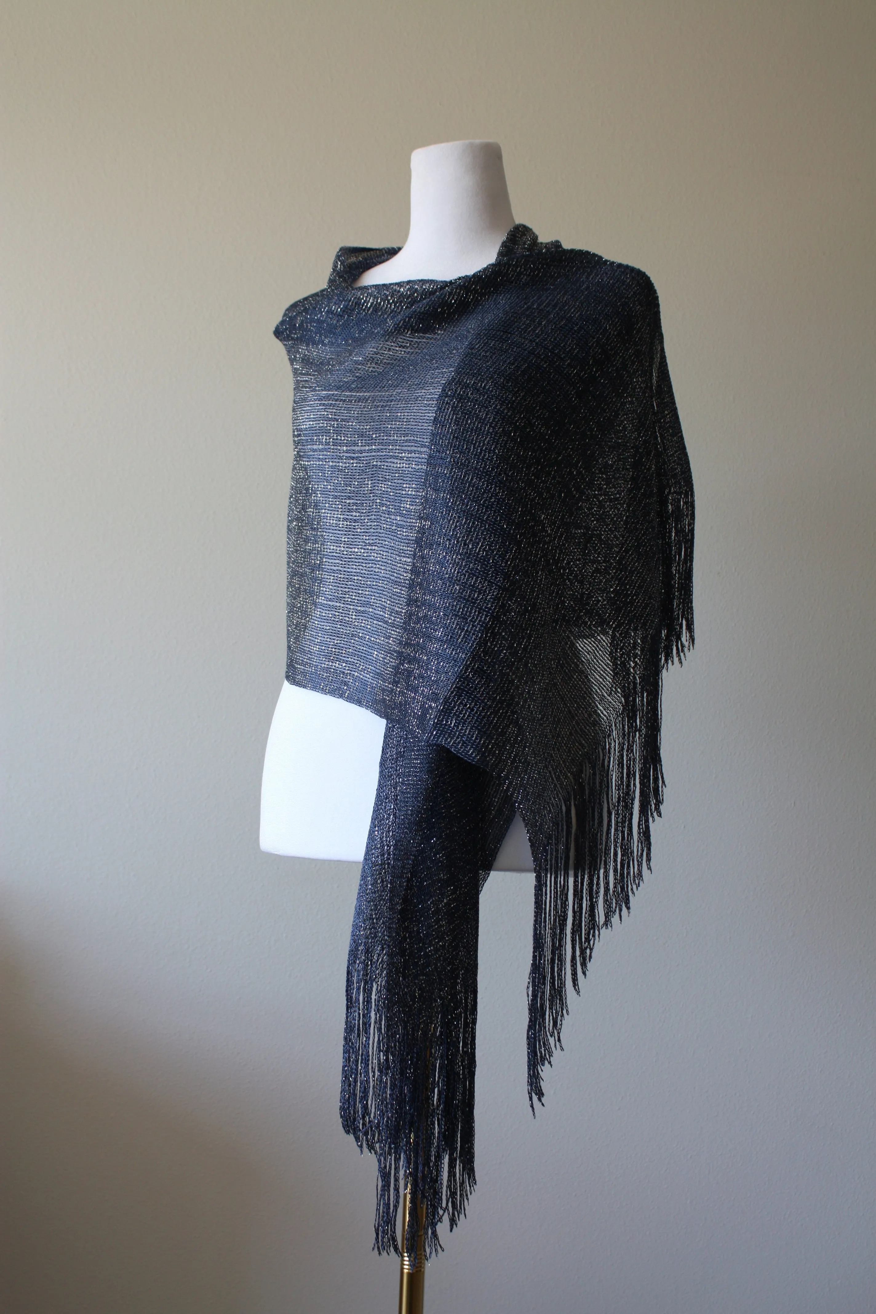 Navy Blue Glitter Shawl