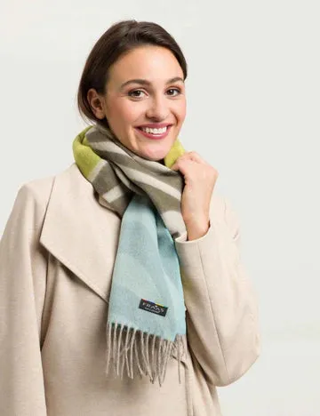Ombré Waves Recycled Scarf-Misty Blue