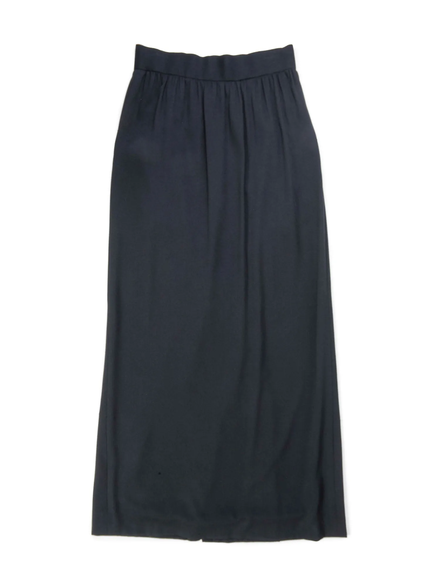 Oscar De La Renta Vintage Buttoned Maxi Skirt Black Gold