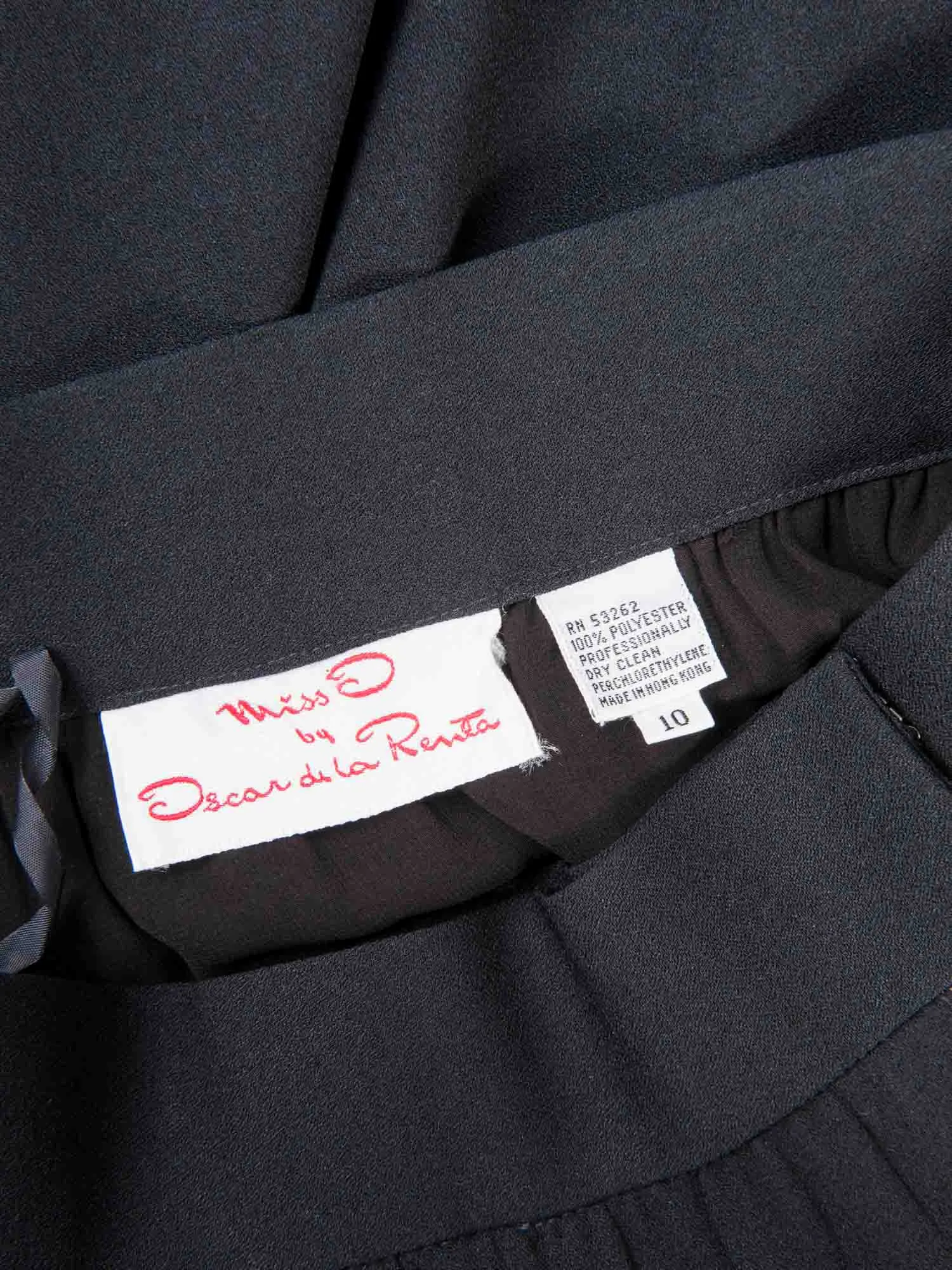 Oscar De La Renta Vintage Buttoned Maxi Skirt Black Gold