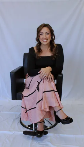 Peach Amber Tulle Maxi Skirt