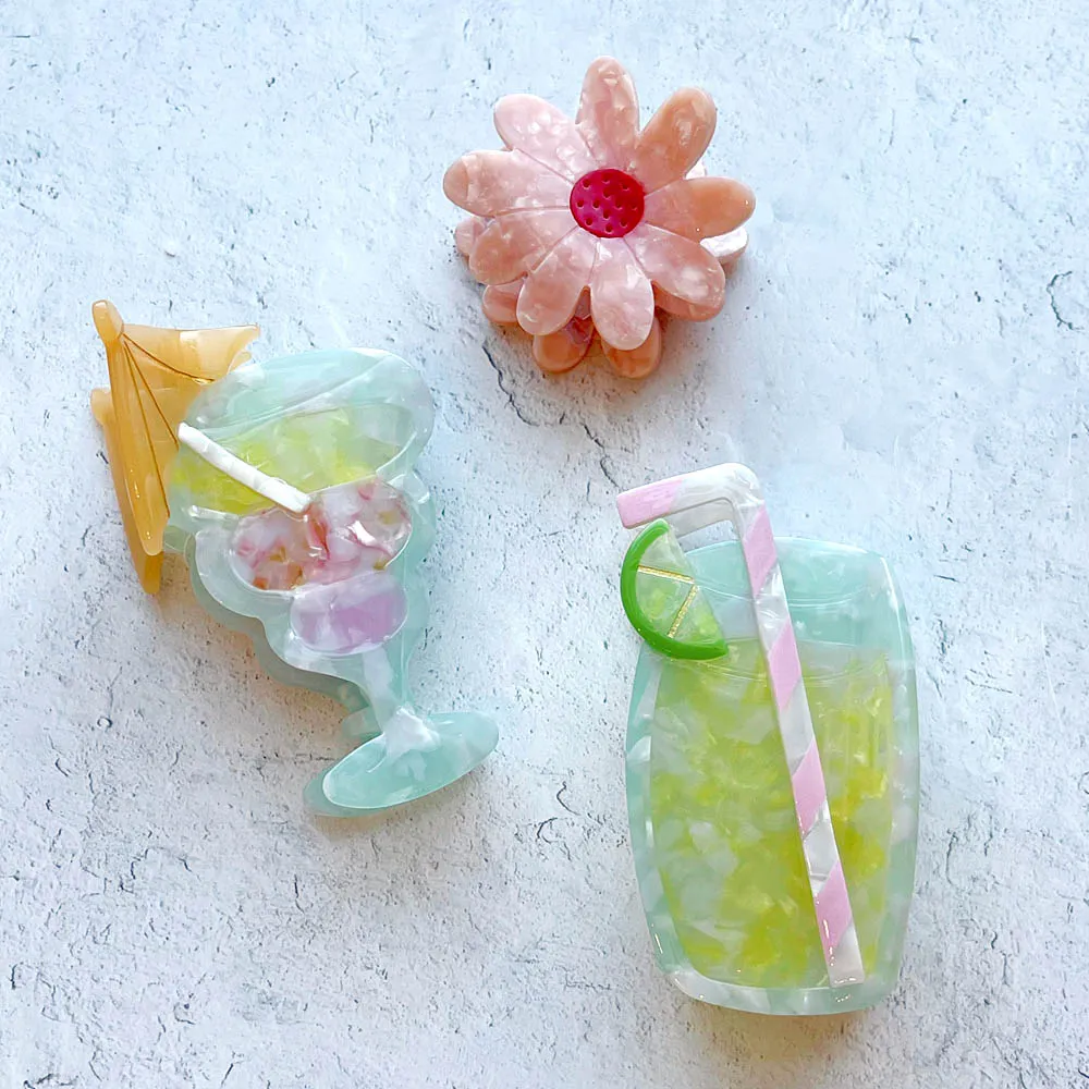 Pina Colada Cocktail Hair Claw Clip | Eco-Friendly