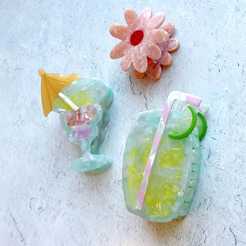 Pina Colada Cocktail Hair Claw Clip | Eco-Friendly