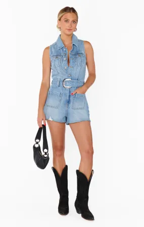 Rancho Mirage Romper - Denim