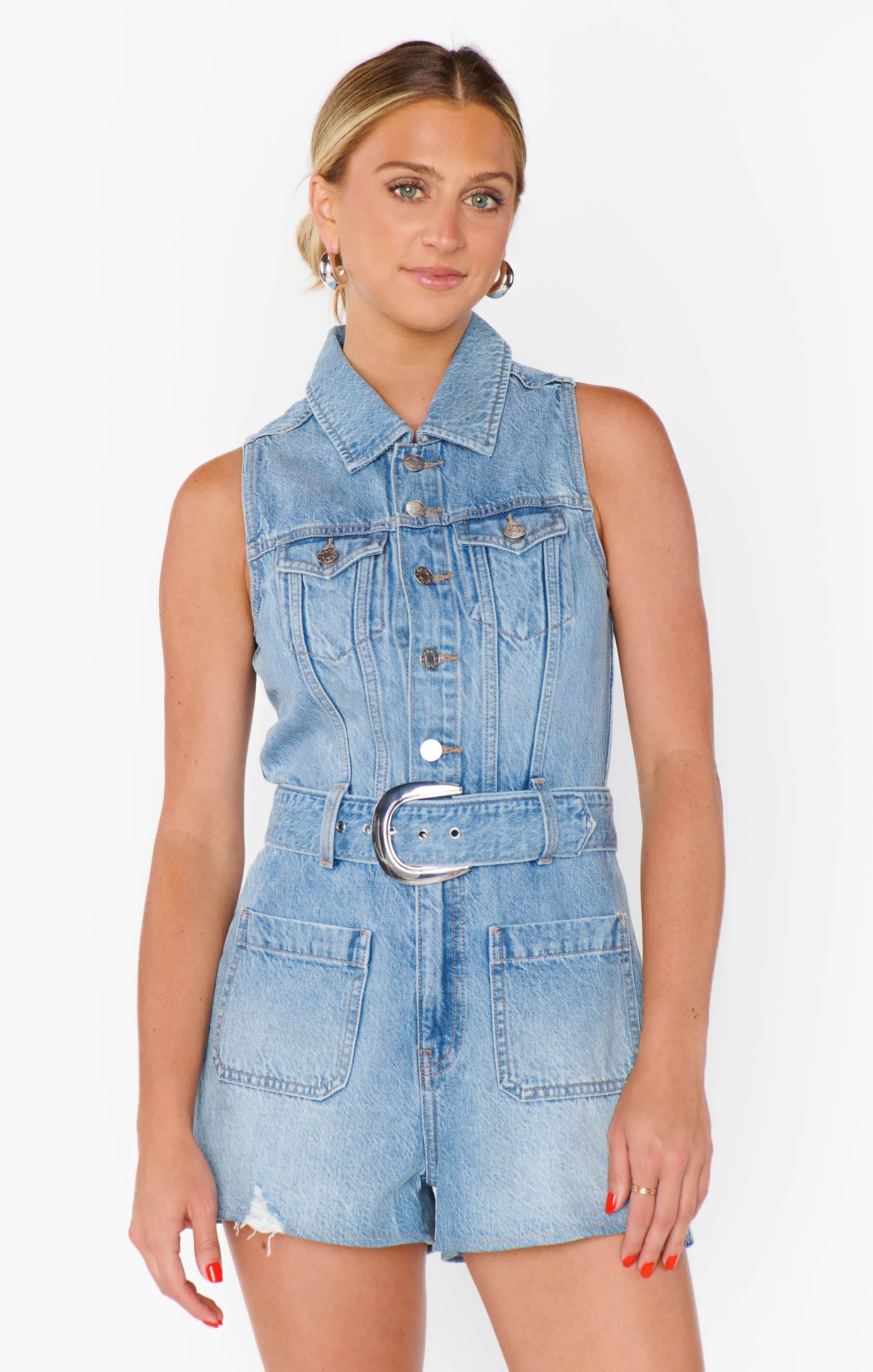 Rancho Mirage Romper - Denim