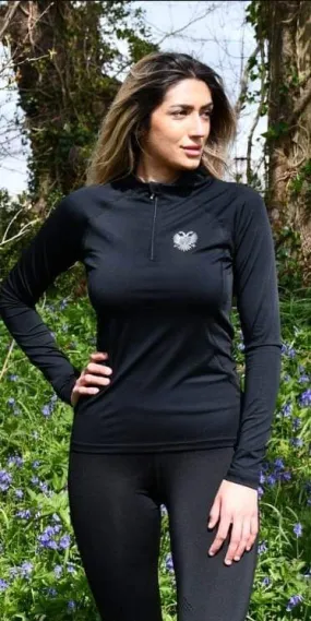 Rhinegold half zip base layer in both black and grey FREE POSTAGE🟢