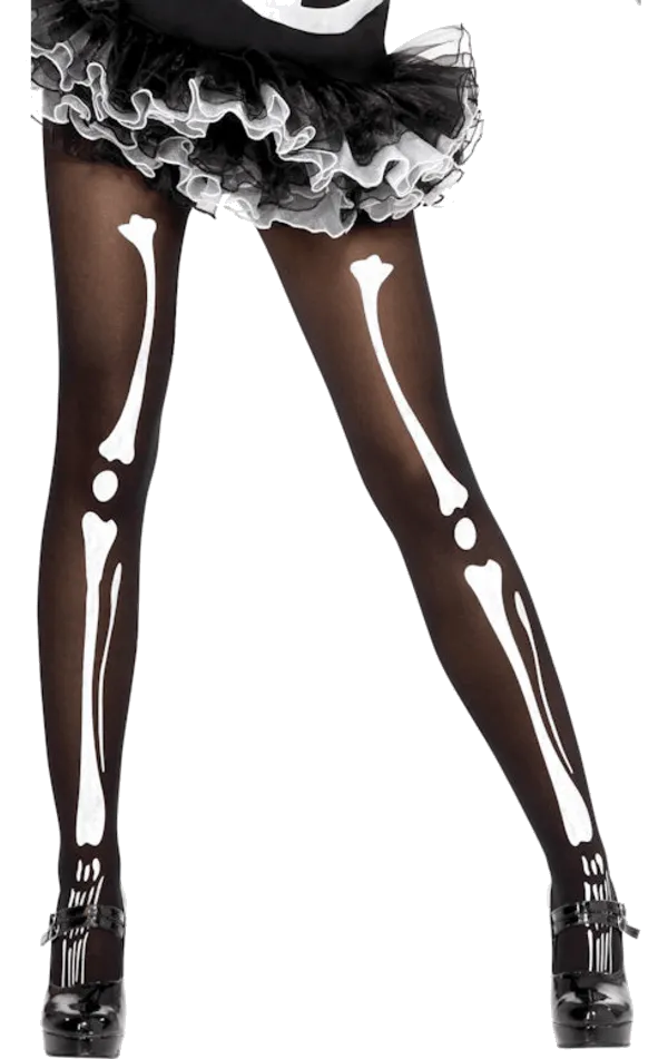Skeleton Bone Halloween Tights