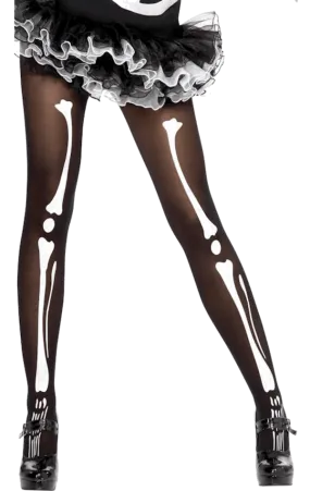 Skeleton Bone Halloween Tights