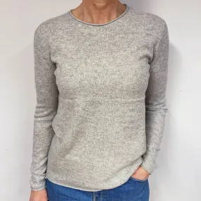 Smoke Grey Cashmere Crew Neck Jumper Medium