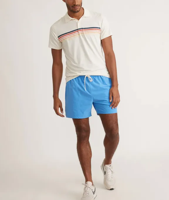 Sport Chest Stripe Recycled Polo - White Multi Stripe
