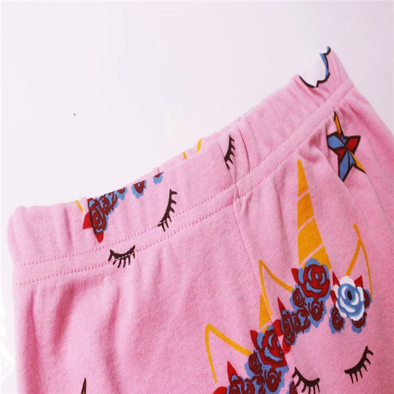 Spring Autumn Cotton Soft Breathable Cartoon Kids Pajamas Set