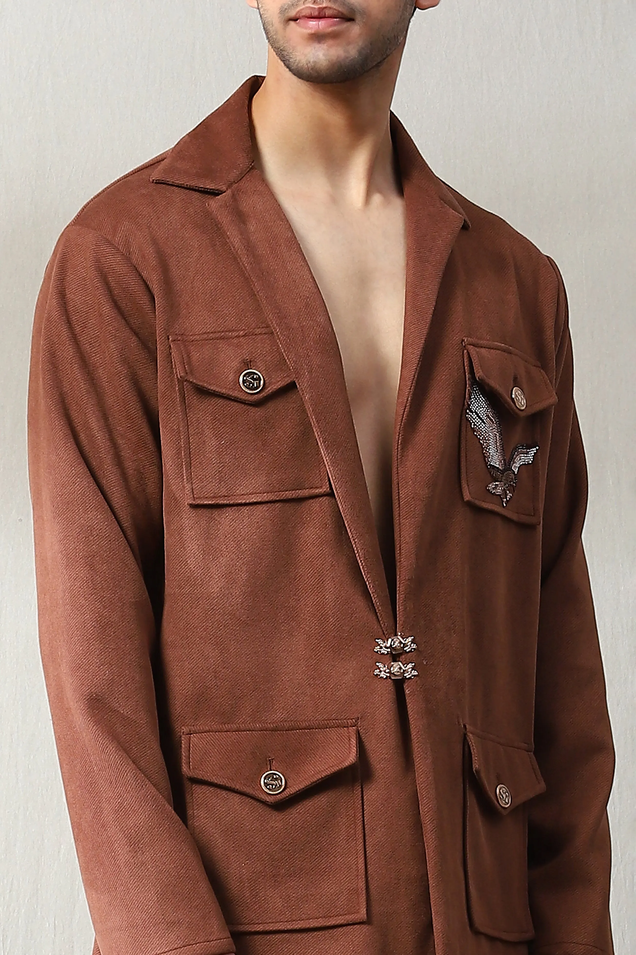 This rustish corduroy velvet co-ord set
