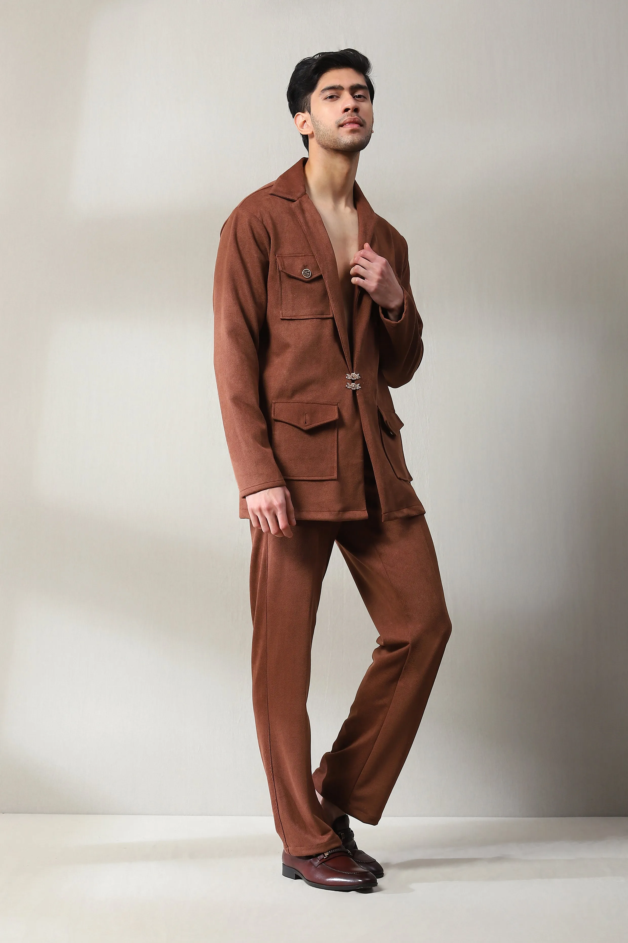 This rustish corduroy velvet co-ord set