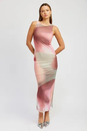 Tie Dye Print Tank Maxi Dress - Emory Park