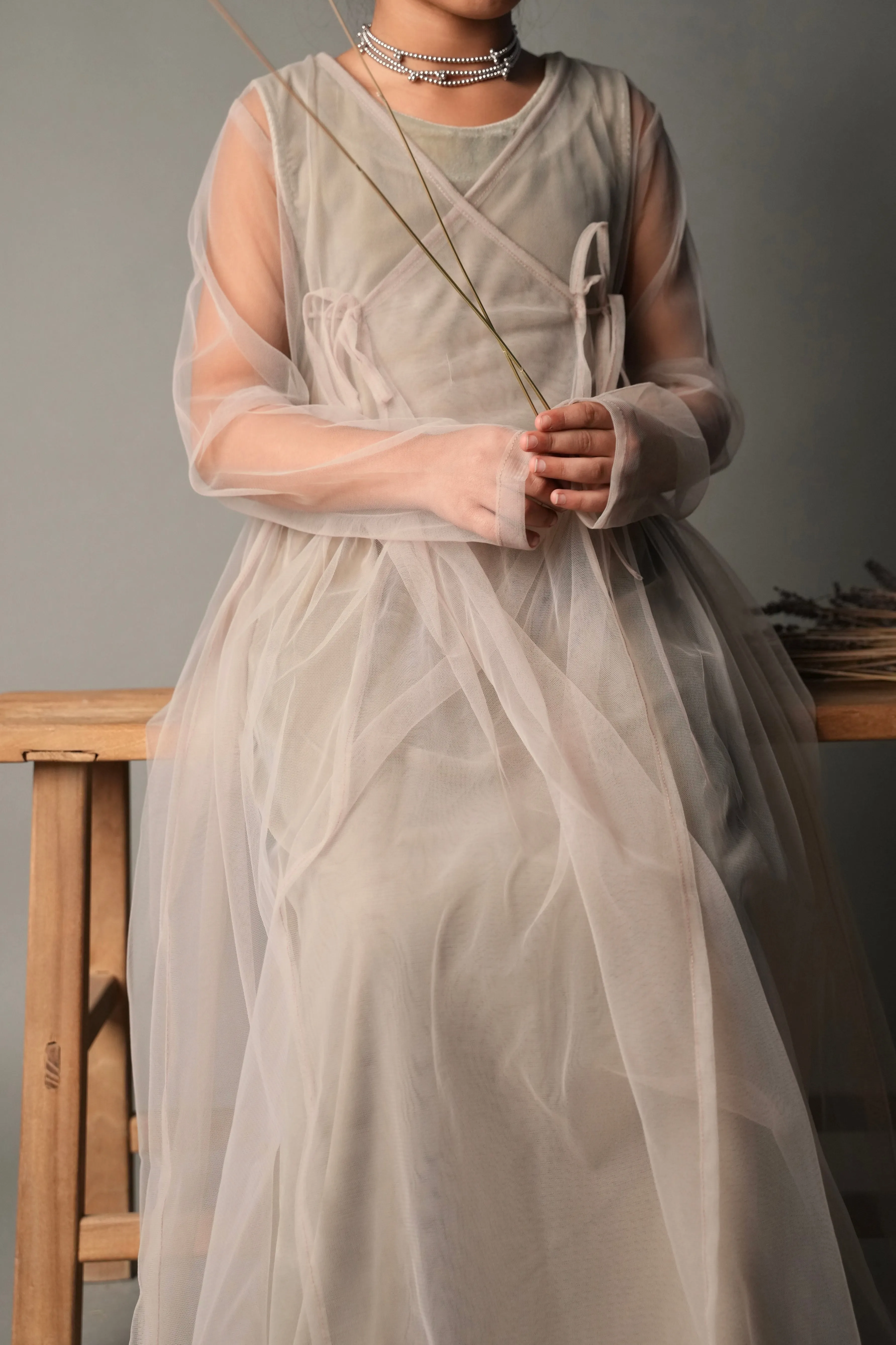 Tulle Wrap Kaftan