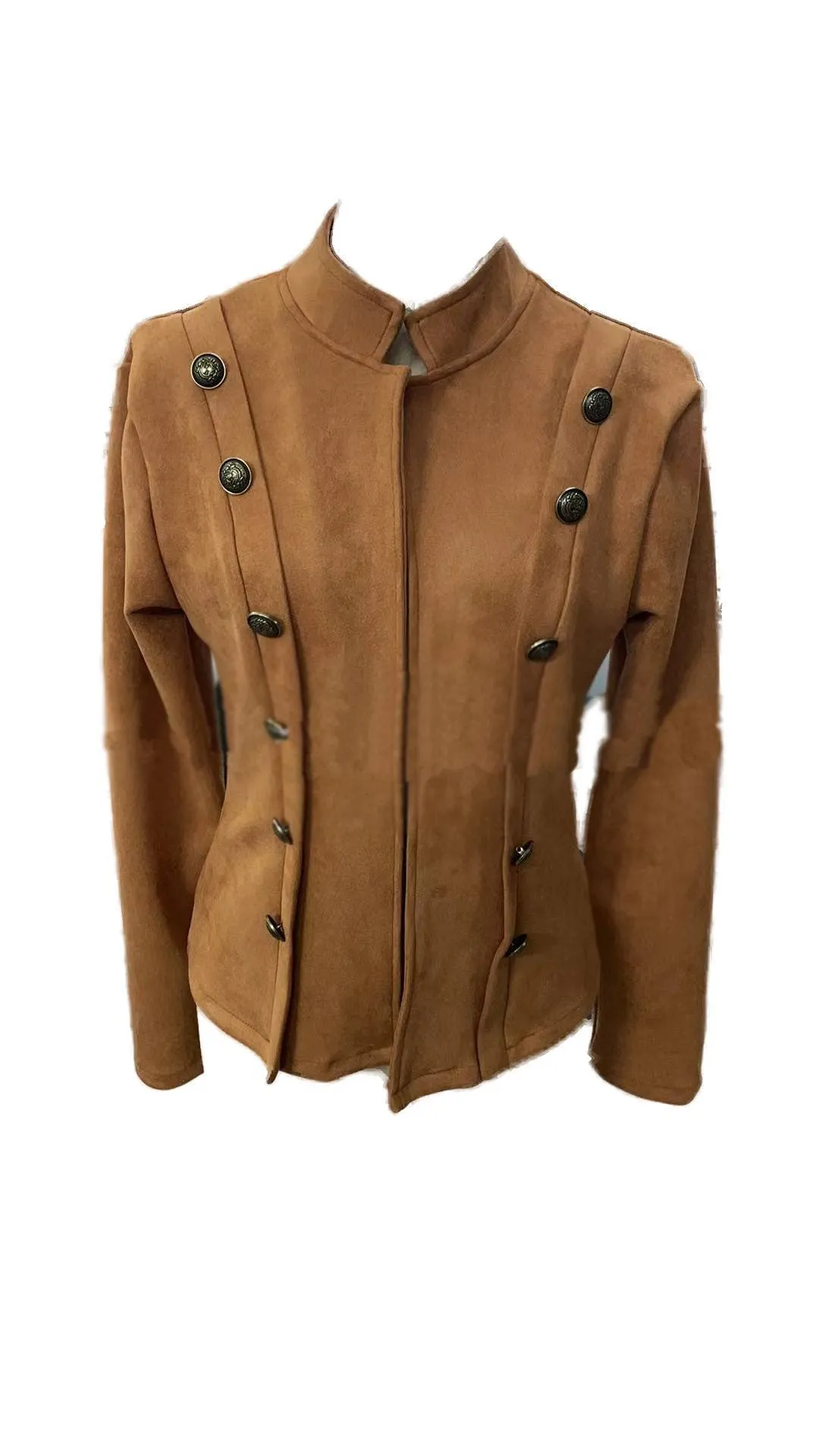 Western Cowgirl Faux Suede Cropped Jacket