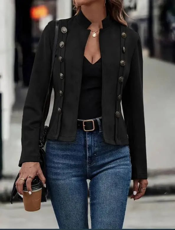 Western Cowgirl Faux Suede Cropped Jacket