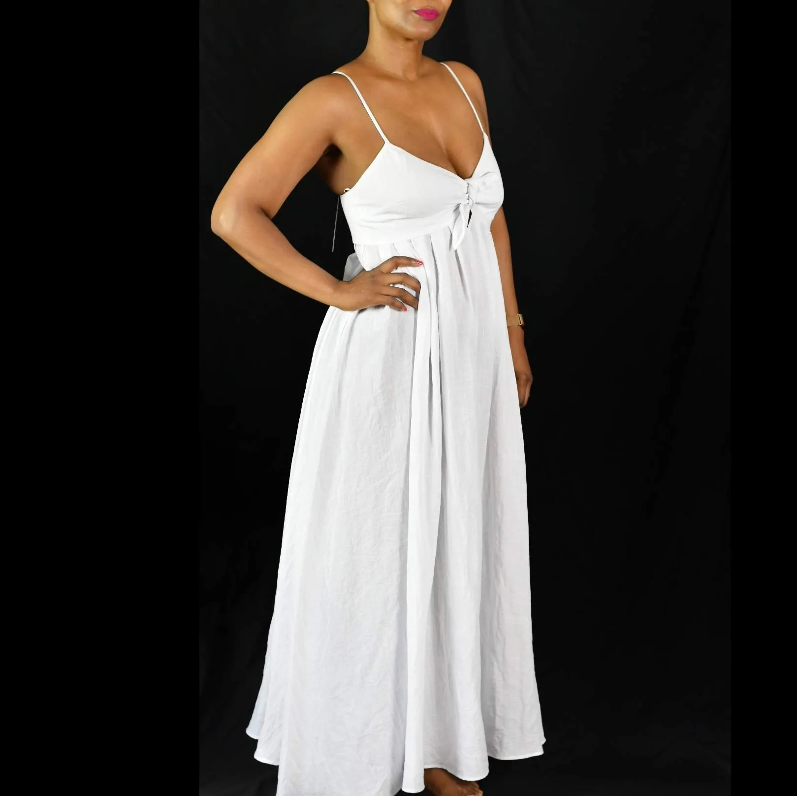 Willow Rochelle White Maxi Dress Size XS