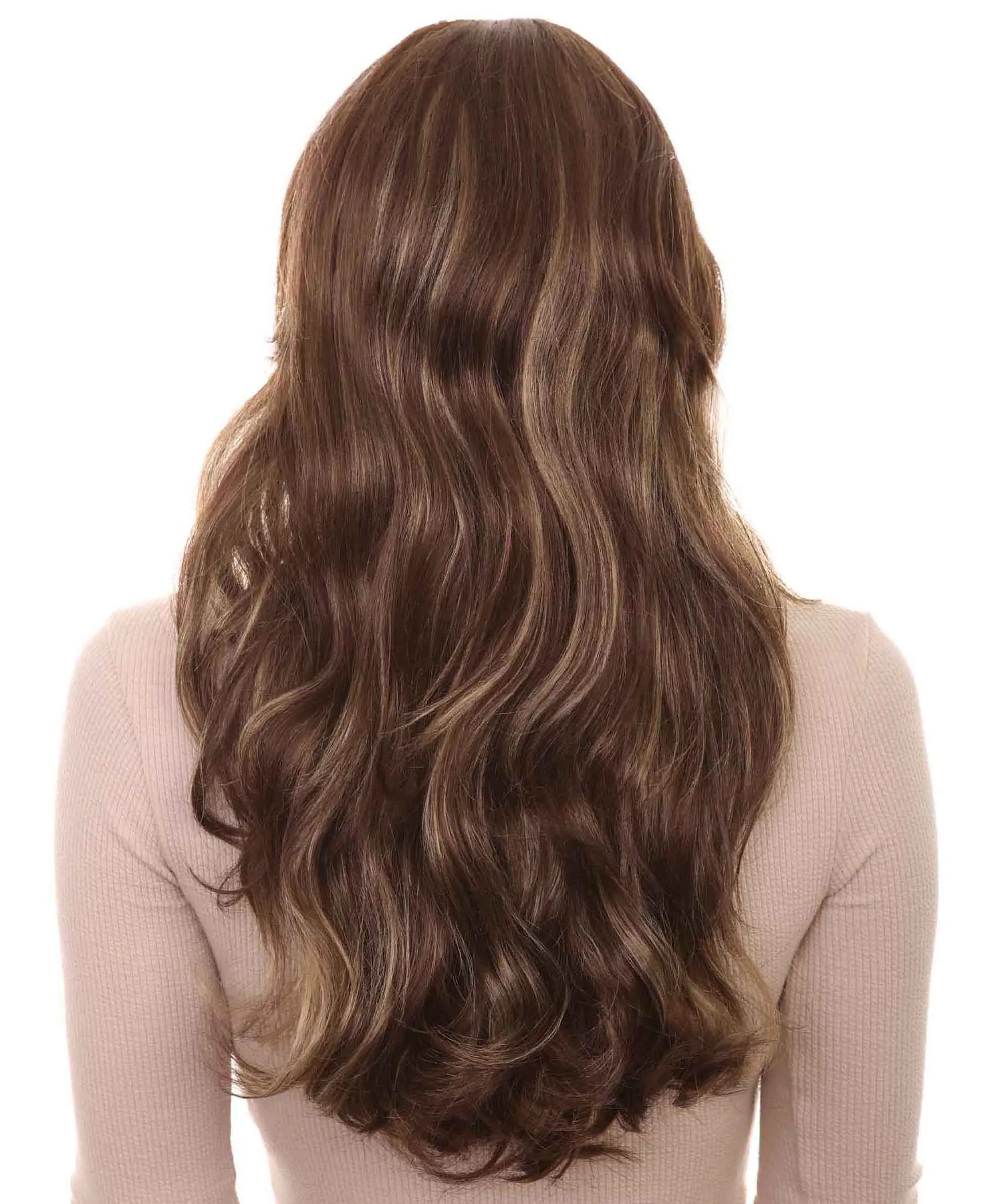 Womens Fashion Highlight Wavy Wig | Brown Fashion Wigs | Premium Breathable Capless Cap